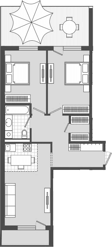 Продается 1-комн. квартира, 92.4 м²