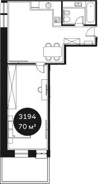 Продается 1-комн. квартира, 69.77 м²