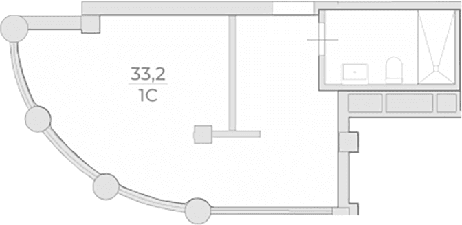Продается 1-комн. квартира, 33.2 м²