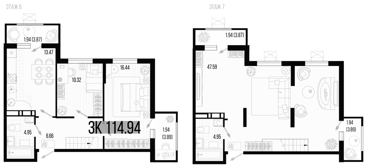 Продается 3-комн. квартира, 107.18 м²