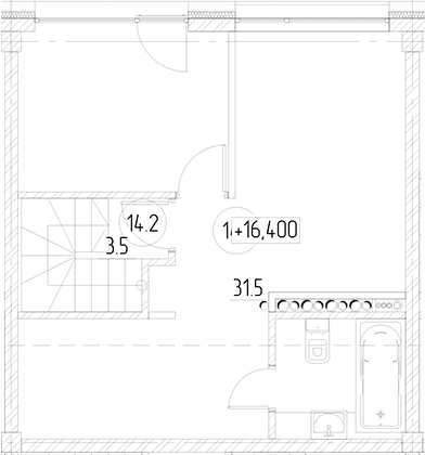 Продается 1-комн. квартира, 31.5 м²