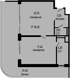 Продается 1-комн. квартира, 56.9 м²