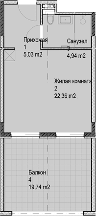 Продается 1-комн. квартира, 32.26 м²