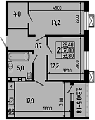 Продается 2-комн. квартира, 62 м²