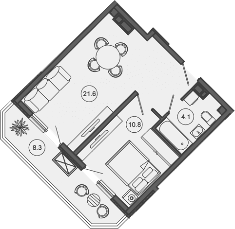 Продается 2-комн. квартира, 36.5 м²
