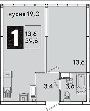Продается 2-комн. квартира, 39.6 м²