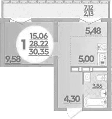 Продается 1-комн. квартира, 28.22 м²