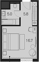 Продается 1-комн. квартира, 27.5 м²