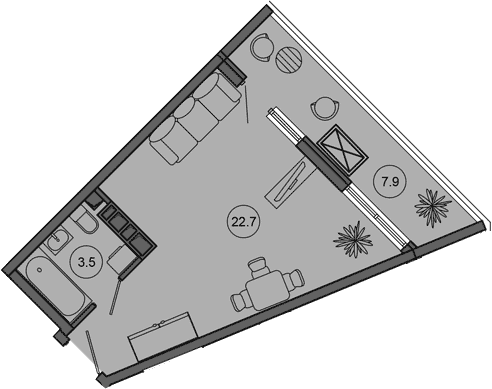 Продается 1-комн. квартира, 26.2 м²