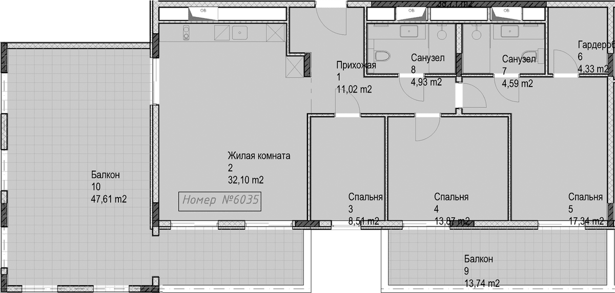 Продается 3-комн. квартира, 96.6 м²