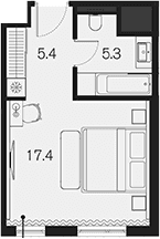 Продается 1-комн. квартира, 28.1 м²