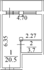 Продается 1-комн. квартира, 30.4 м²