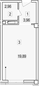 Продается 1-комн. квартира, 26.81 м²