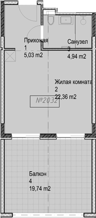 Продается 1-комн. квартира, 32.26 м²