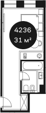 Продается 1-комн. квартира, 30.97 м²
