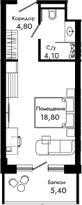Продается 1-комн. квартира, 27.7 м²