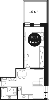 Продается 1-комн. квартира, 63.72 м²