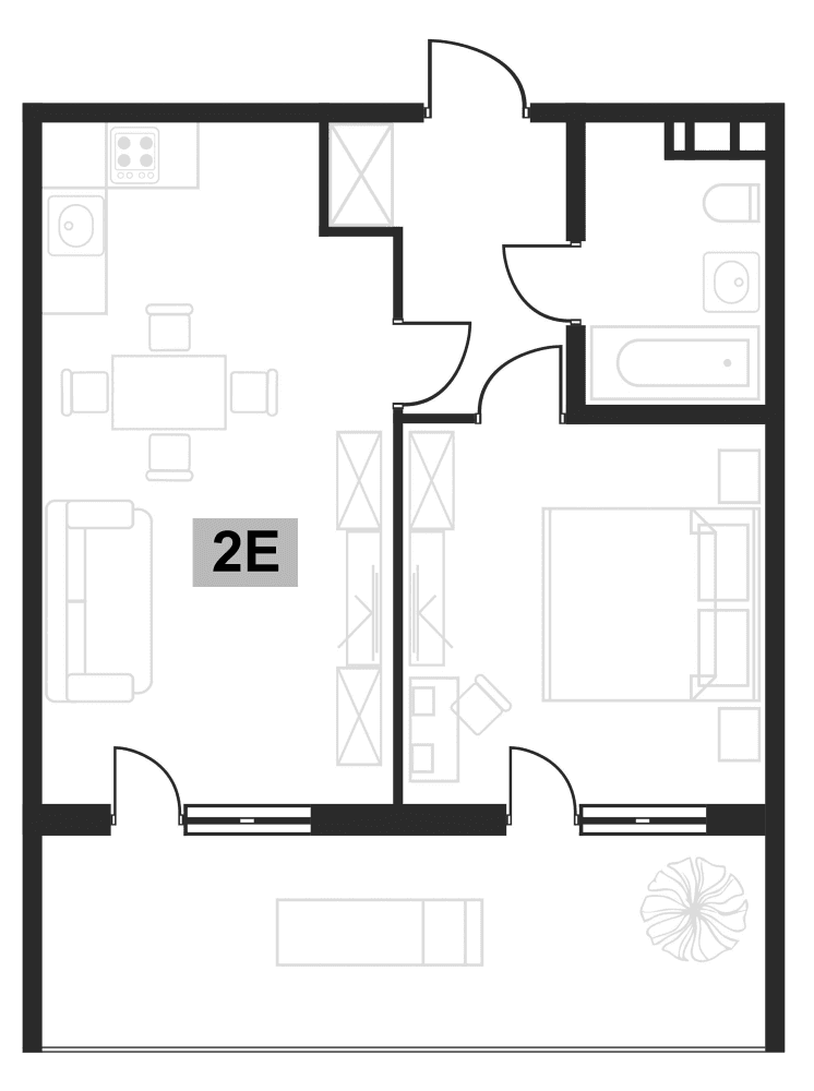 Продается 2-комн. квартира, 42.49 м²