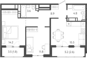 Продается 3-комн. квартира, 58.8 м²