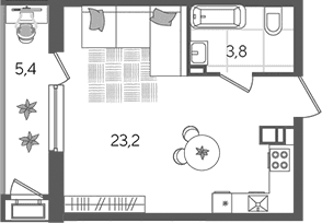 Продается 1-комн. квартира, 27 м²