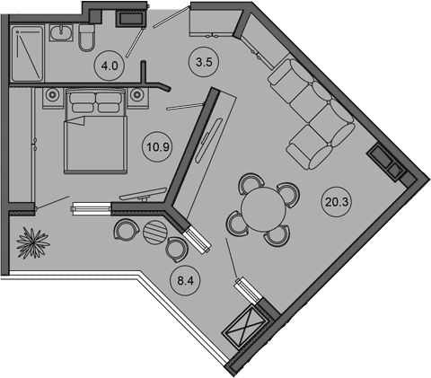 Продается 2-комн. квартира, 38.7 м²