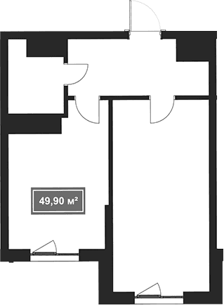 Продается 1-комн. квартира, 49.9 м²