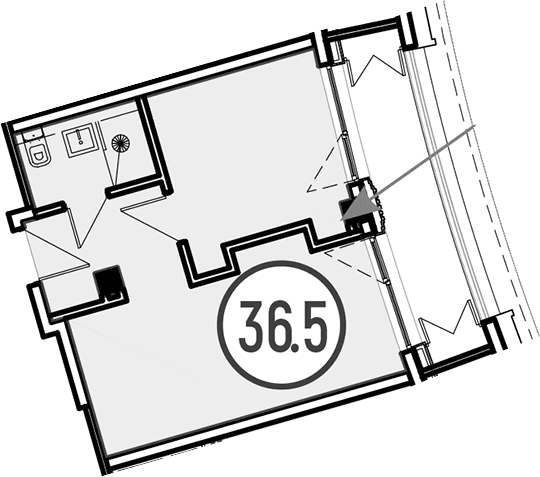 Продается 1-комн. квартира, 36.5 м²