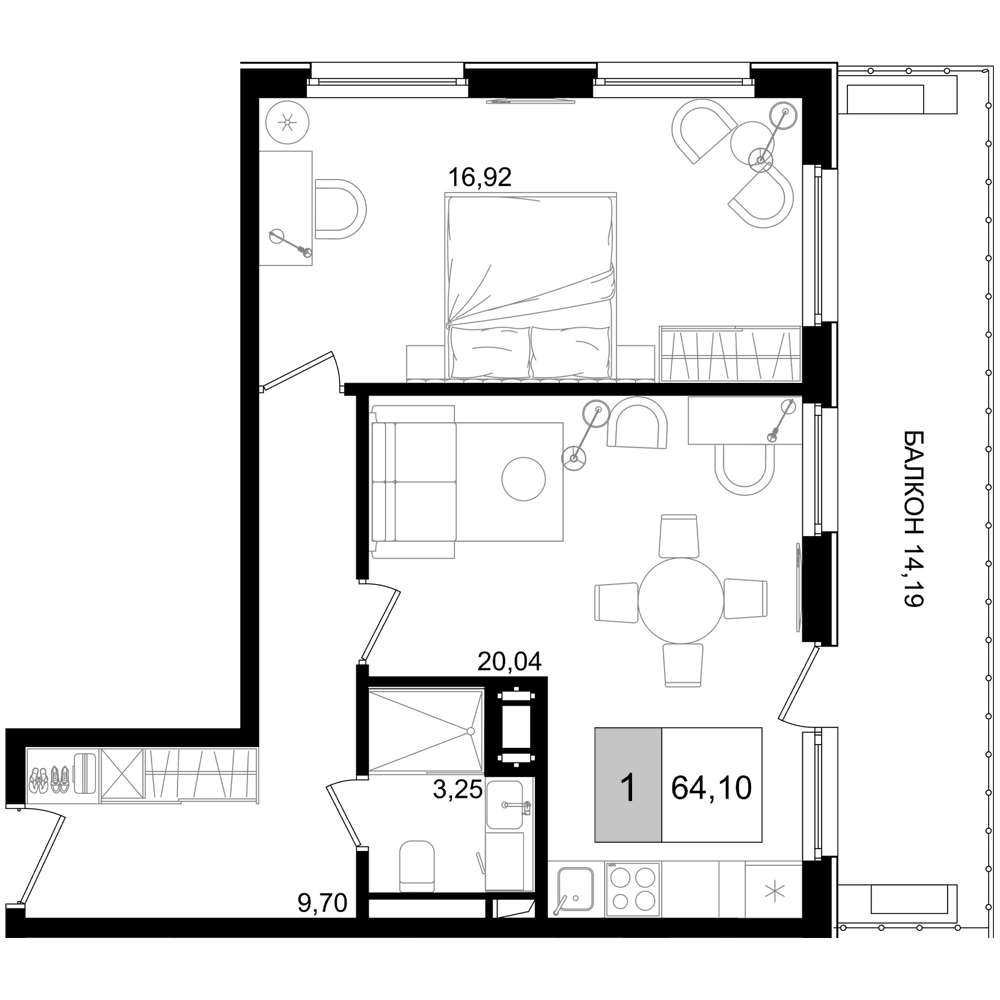 Продается 2-комн. квартира, 49.91 м²