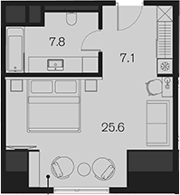 Продается 1-комн. квартира, 40.5 м²