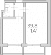 Продается 1-комн. квартира, 39.8 м²