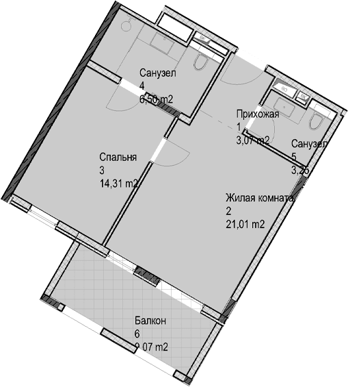 Продается 2-комн. квартира, 48.1 м²
