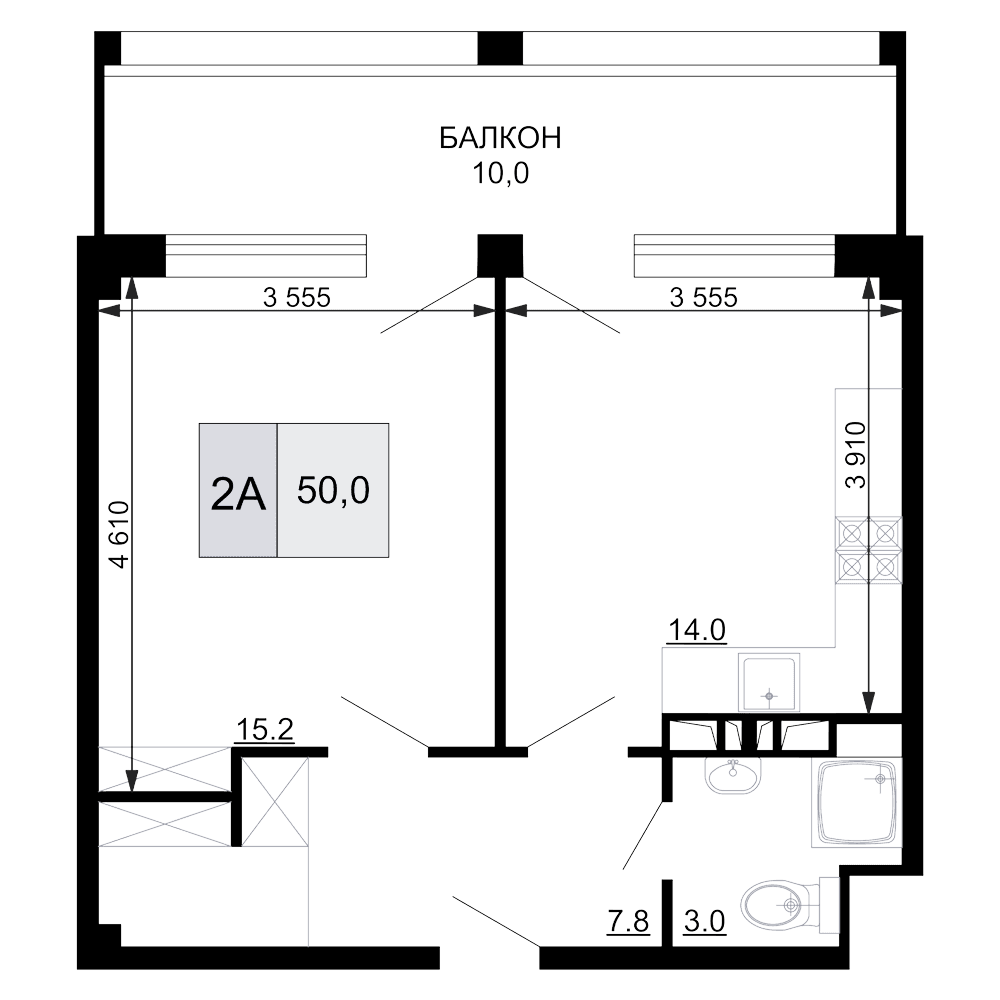 Продается 2-комн. квартира, 40 м²