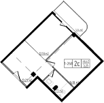 Продается 2-комн. квартира, 46.42 м²