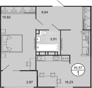 Продается 2-комн. квартира, 44 м²
