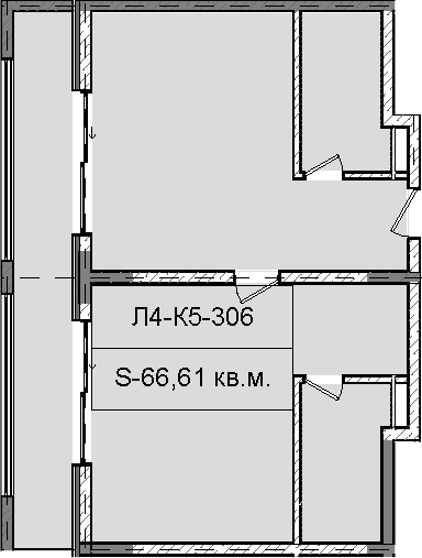 Продается 1-комн. квартира, 66.61 м²
