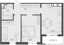 Продается 3-комн. квартира, 53.6 м²