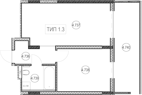 Продается 1-комн. квартира, 30.8 м²