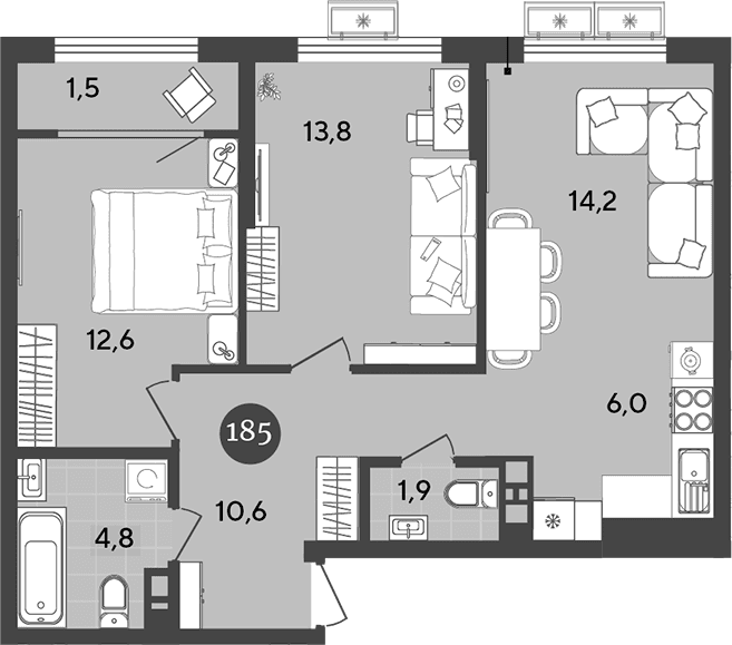 Продается 3-комн. квартира, 63.9 м²