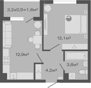 Продается 1-комн. квартира, 33 м²