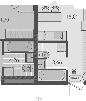 Продается 1-комн. квартира, 35.7 м²