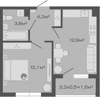 Продается 1-комн. квартира, 33 м²