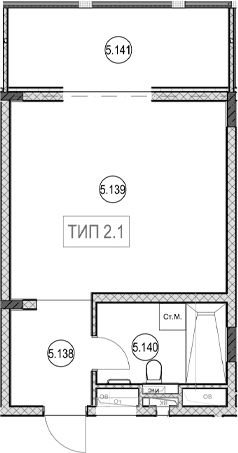 Продается 1-комн. квартира, 30.8 м²
