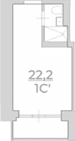 Продается 1-комн. квартира, 22.2 м²