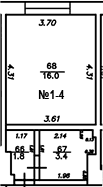 Продается 1-комн. квартира, 21.2 м²