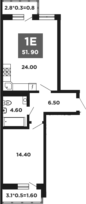 Продается 2-комн. квартира, 49.5 м²