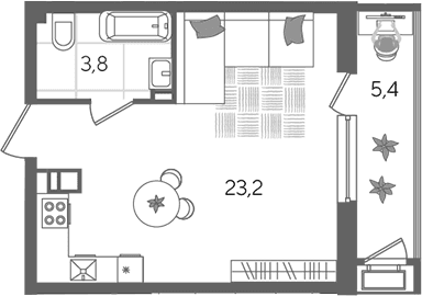 Продается 1-комн. квартира, 27 м²