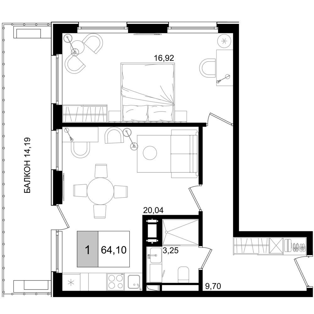 Продается 2-комн. квартира, 49.91 м²