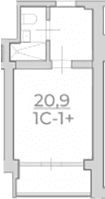 Продается 1-комн. квартира, 20.9 м²