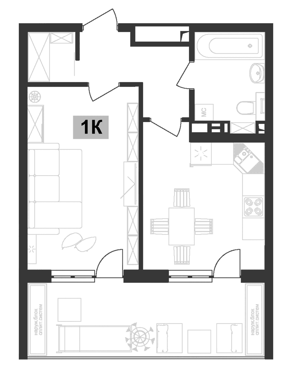 Продается 1-комн. квартира, 38.77 м²