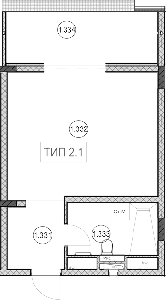 Продается 1-комн. квартира, 30.8 м²
